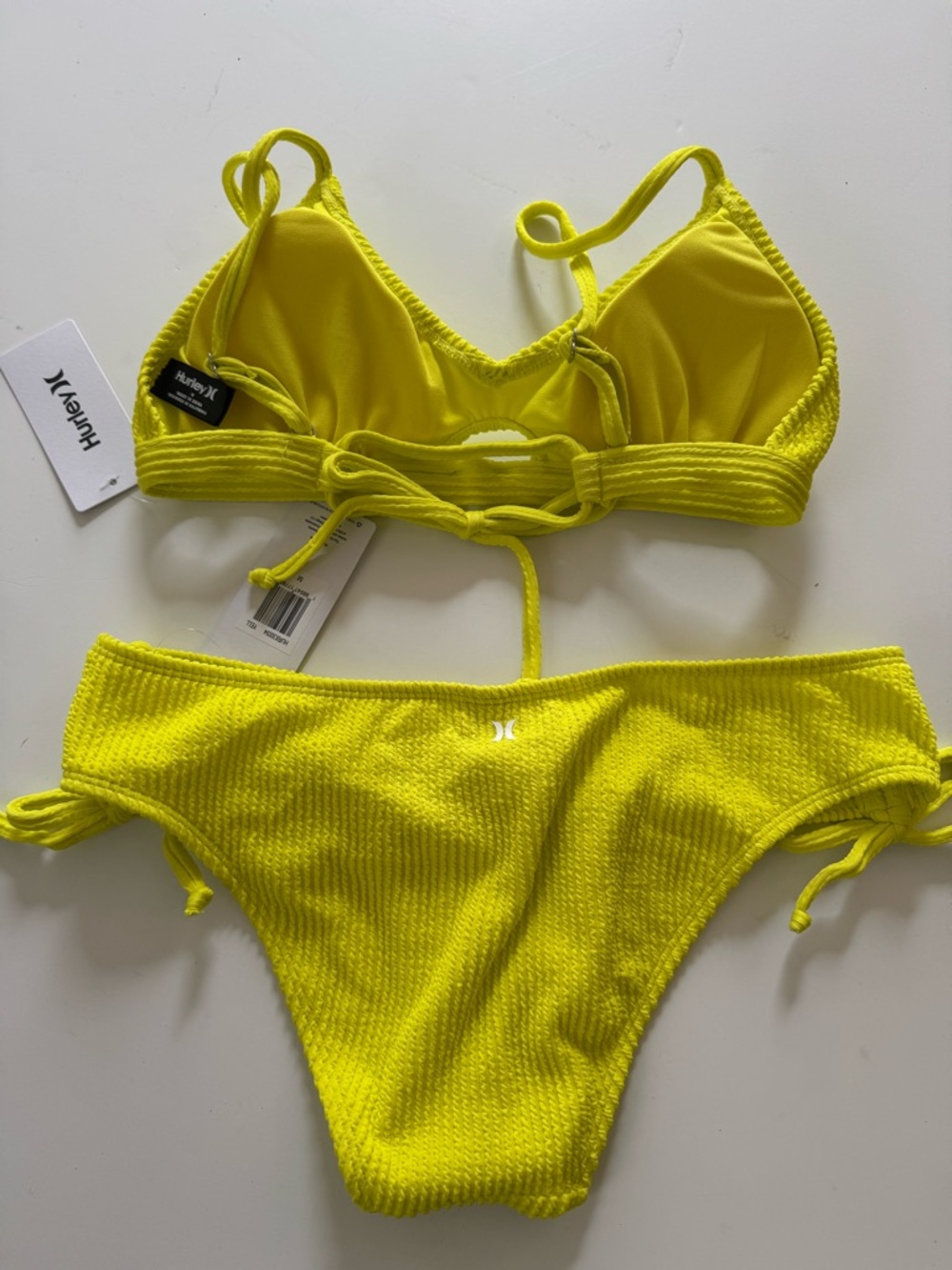 Hurley Yellow Ribbed Bikini Set - Picture 3 of 6